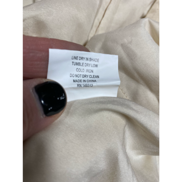 Indikah Cream Pom Pom Wrap Short Sleeve Dress Size Small NWOT - Picture 7 of 11